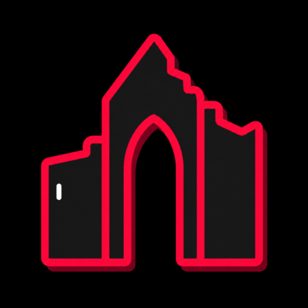 Firmenwebsites in Stadtroda – Stadt-Icon mit der historischen Klosterruine und ihrem markanten Spitzbogen.