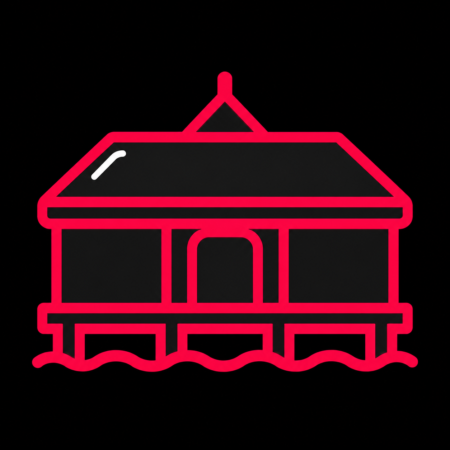 Minimalistisches Icon des historischen Packhauses am Hafen für Firmenwebsites in Tönning.