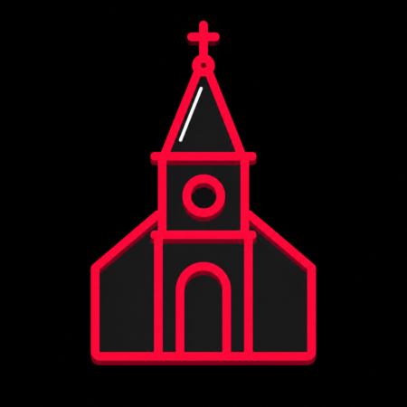 Firmenwebsites in Tribsees – Stadt-Icon der St.-Thomas-Kirche Tribsees mit markantem Turm und großem Torbogen