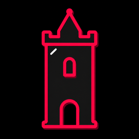 Firmenwebsites in Triptis – Stadt-Icon mit dem markanten historischen Schlossturm und reduziertem Turmabschluss.
