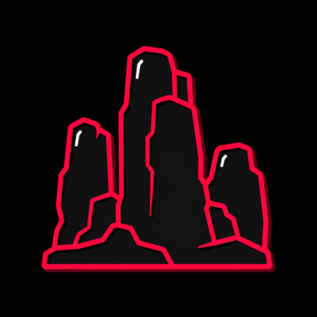 Neon-Stadt-Icon der Eschbacher Klippen für Firmenwebsites in Usingen
