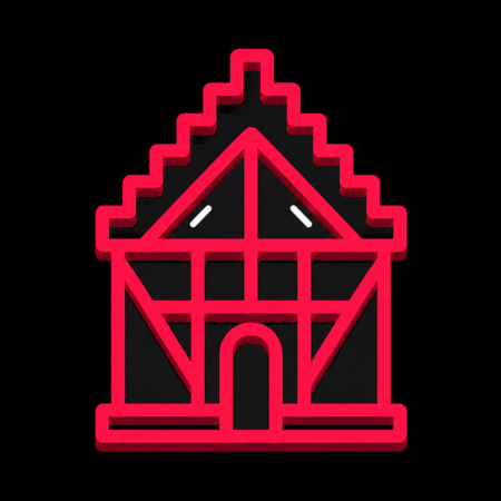 Firmenwebsites in Uslar – minimalistisches Stadt-Icon des Alten Rathauses mit markantem Fachwerkgiebel