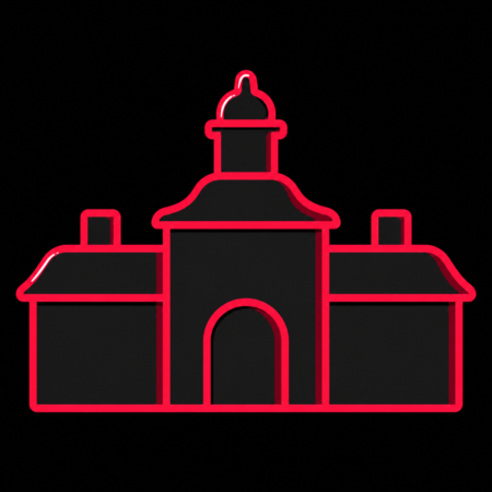 Neon-Stadt-Icon von Schloss Braunshardt für Firmenwebsites in Weiterstadt