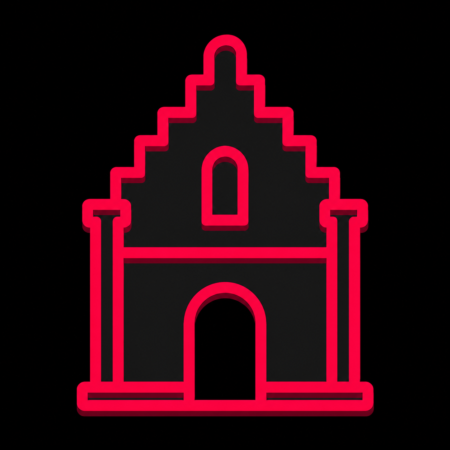 Minimalistisches Icon des Alten Rathauses mit Staffelgiebel für Firmenwebsites in Wilster.