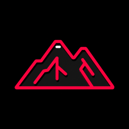 Minimalistisches Neon-Icon des Ruppbergs für Firmenwebsites in Zella-Mehlis