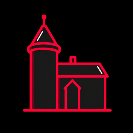 Firmenwebsites in Zschopau – minimalistisches Stadt-Icon von Schloss Wildeck mit dem Bergfried Dicker Heinrich