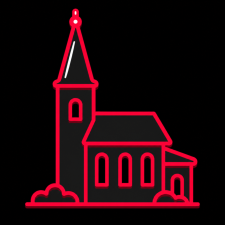 Firmenwebsites in Schönberg – Stadt-Icon der St.-Laurentius-Kirche mit markantem Kirchturm